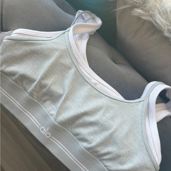 ALO Yoga Other - 🩶 Alo Yoga Alosoft Better Together Bra Athletic Heather Grey/White 🩶